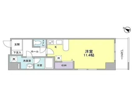 ソリッド大橋(ワンルーム/7階)の間取り写真