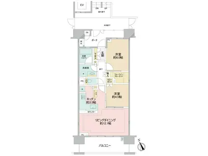 BRILLIA巣鴨(2LDK/5階)の間取り写真