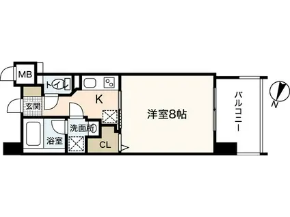 LATOUR出汐(1K/5階)の間取り写真