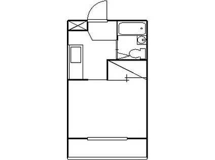 第二サクラハイツ(1K/2階)の間取り写真