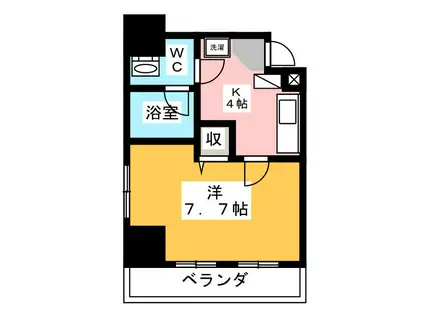 都営新宿線 菊川駅(東京) 徒歩6分 7階建 築17年(1K/5階)の間取り写真