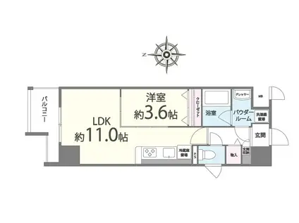 PAULOWNIA立花通(1LDK/4階)の間取り写真