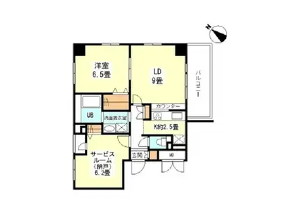 エクセルKSY(1SLDK/5階)の間取り写真