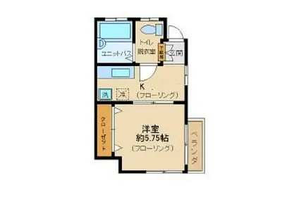 メゾン美乃里(1K/2階)の間取り写真