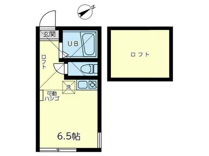 ロメール(ワンルーム/2階)の間取り写真