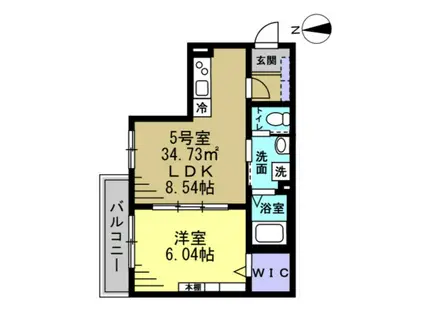 セミカ葛城 I(1LDK/3階)の間取り写真