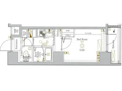 AXAS板橋本町STA(1K/8階)の間取り写真