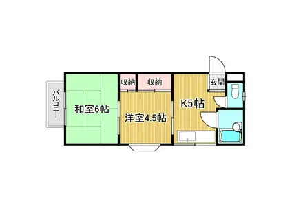 石原マンション(2DK/2階)の間取り写真