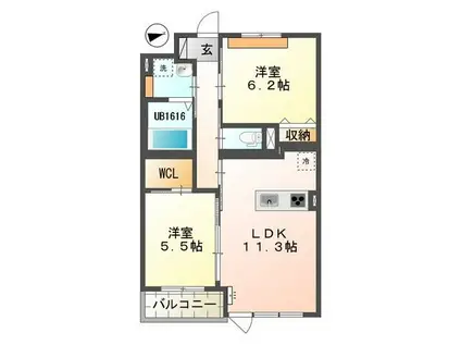 ACT DREAM HOME(2LDK/3階)の間取り写真
