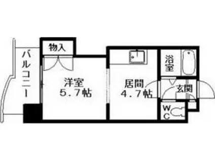 EXCELLII(1DK/11階)の間取り写真