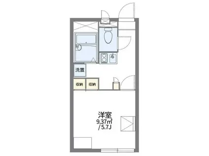 レオパレスLUMIERE(1K/2階)の間取り写真