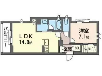 アルファーストII(1LDK/2階)の間取り写真