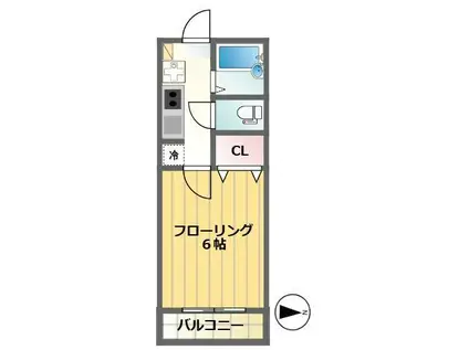 ルアナカイ(1K/1階)の間取り写真