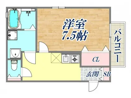 RYU21センチュリー(1K/2階)の間取り写真