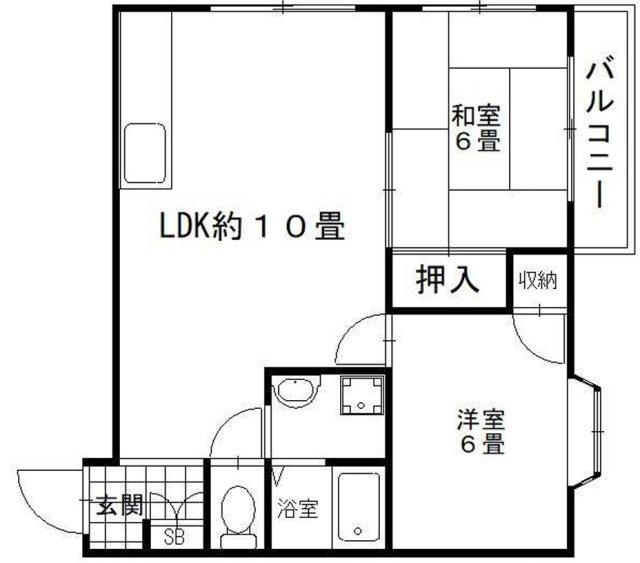 ヴァール・シュテルン(2LDK/2階)の間取り写真