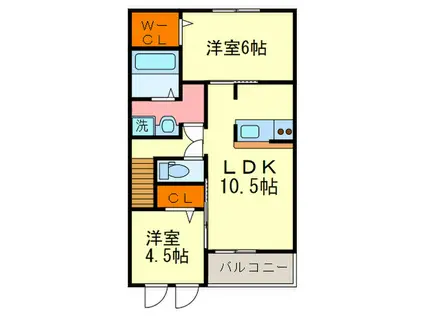 REGARD OF HOUSE(2LDK/2階)の間取り写真