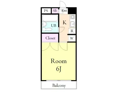 メゾンドリバージュ(1K/3階)の間取り写真