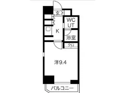ライジングプレイス石川町(1K/5階)の間取り写真