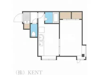 カーサフェリス(1DK/2階)の間取り写真