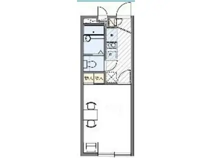 レオパレスコンフォートII(1K/1階)の間取り写真