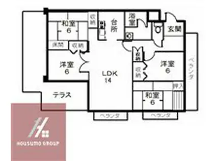 TGCマンション第8(4LDK/4階)の間取り写真