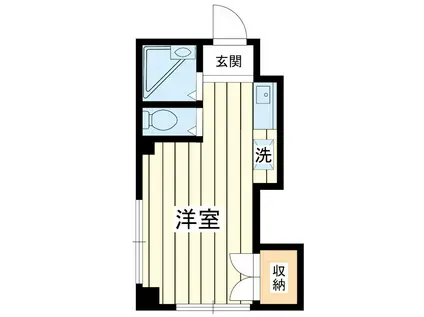 ハイブリッジ(ワンルーム/1階)の間取り写真