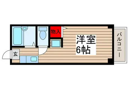 シャンテ(ワンルーム/3階)の間取り写真