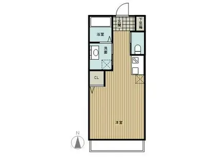 VENUS長浜(ワンルーム/3階)の間取り写真