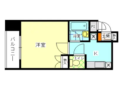 ピアーズ小杉(1K/2階)の間取り写真