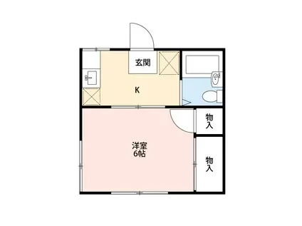 師岡ハイツ(1K/1階)の間取り写真