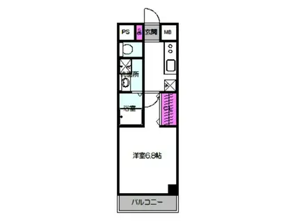 ソル・ティエラ MIYAKOJIMA(1K/5階)の間取り写真