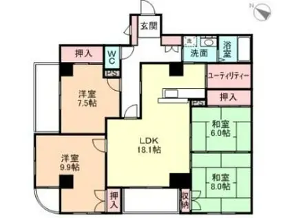 ベル・ソフィア(4LDK/2階)の間取り写真