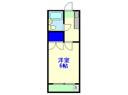 メゾンティファニー(1K/2階)の間取り写真
