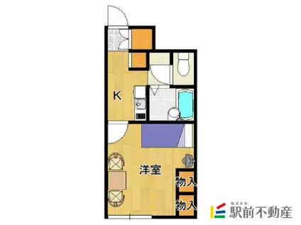 レオパレスニューフラーリシュ(1K/1階)の間取り写真