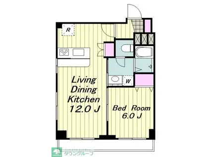 サニーコーポ大崎(1LDK/4階)の間取り写真