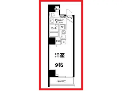 ミレドゥーエ日暮里(ワンルーム/3階)の間取り写真