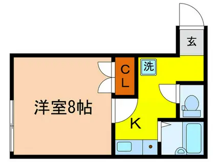 ハウス七浦(1K/2階)の間取り写真