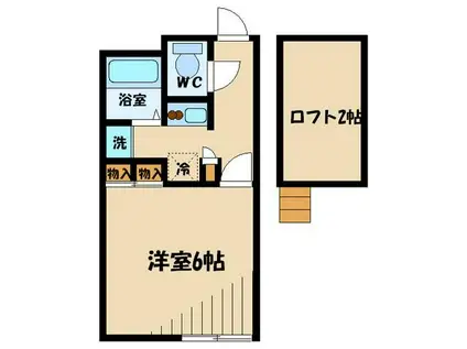 レオパレスヒルズ(1K/1階)の間取り写真