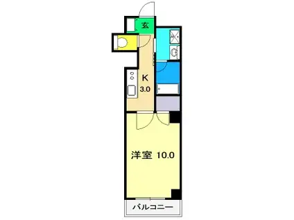 CLASS・Y(1K/1階)の間取り写真