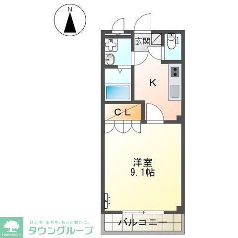 L・GARDEN(1K/5階)の間取り写真