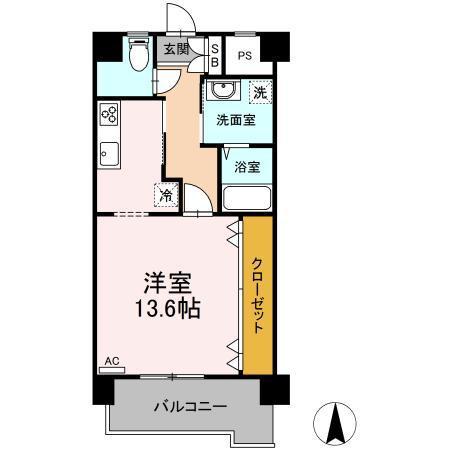 マンションベアーズクラブ(1K/3階)の間取り写真