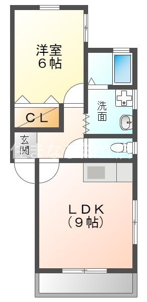 エースメゾン(1LDK/2階)の間取り写真