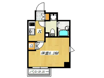 アルテシモパッソ新小岩(1K/5階)の間取り写真