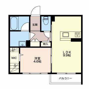 ソレイユ ルヴァン(1LDK/1階)の間取り写真
