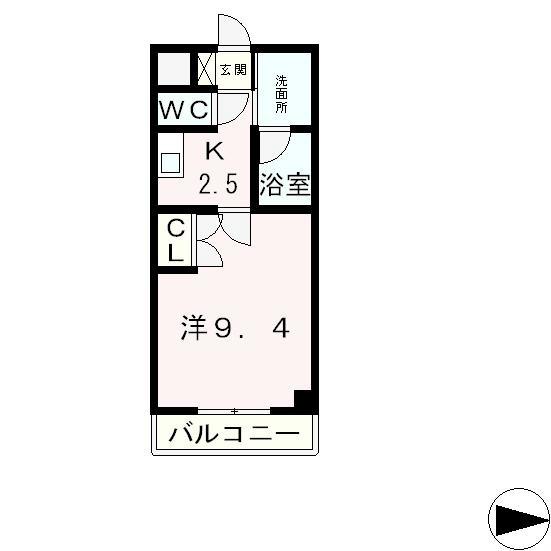 ソフィアコート(1K/2階)の間取り写真