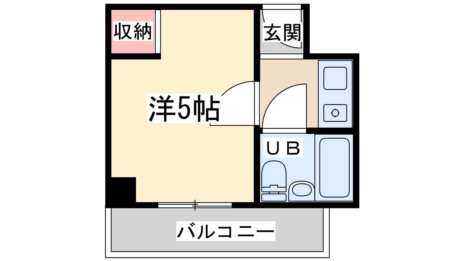 ホワイトハウス3番館(1K/4階)の間取り写真