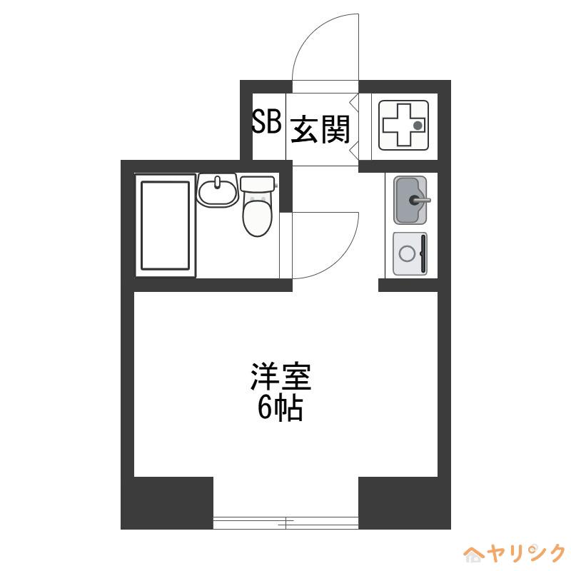 キンダーハウゼン(ワンルーム/2階)の間取り写真