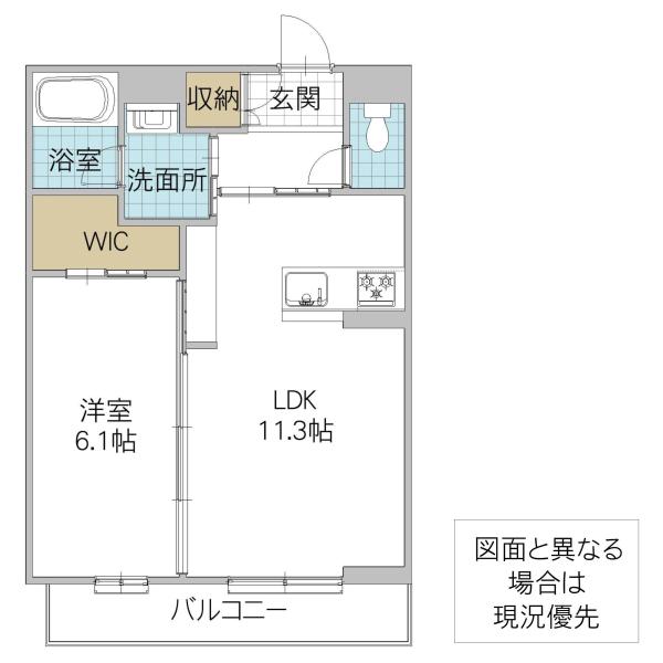 ブランニューデイズ(1LDK/1階)の間取り写真