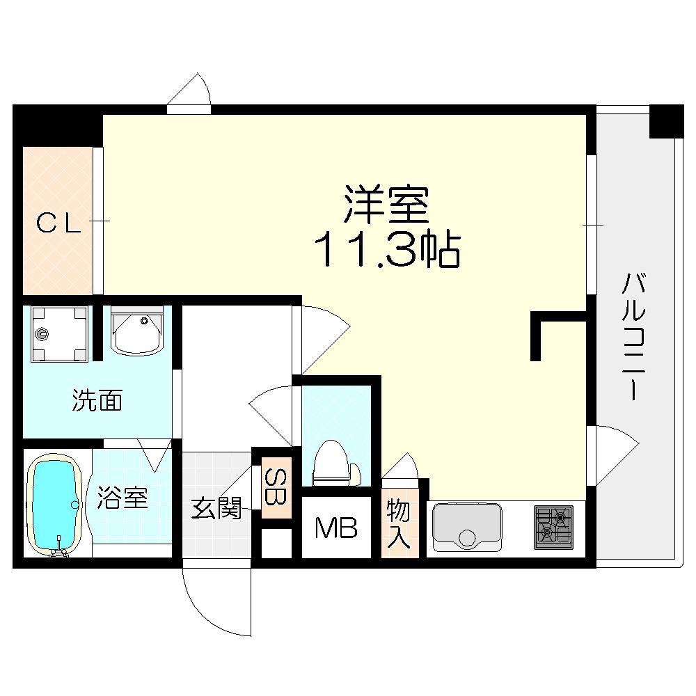 有恒五番館(ワンルーム/4階)の間取り写真