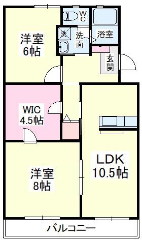 グランデ(2SLDK/2階)の間取り写真